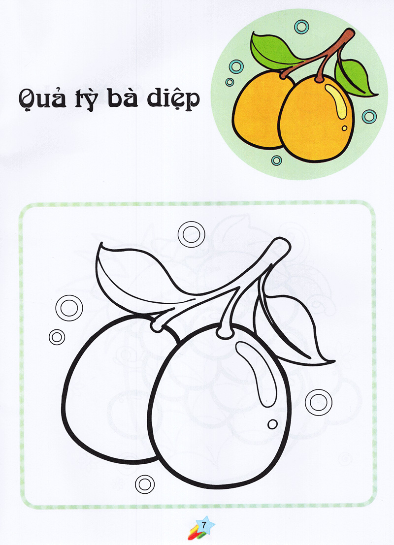 123 nào ta tô màu! hoa quả - Ảnh 8