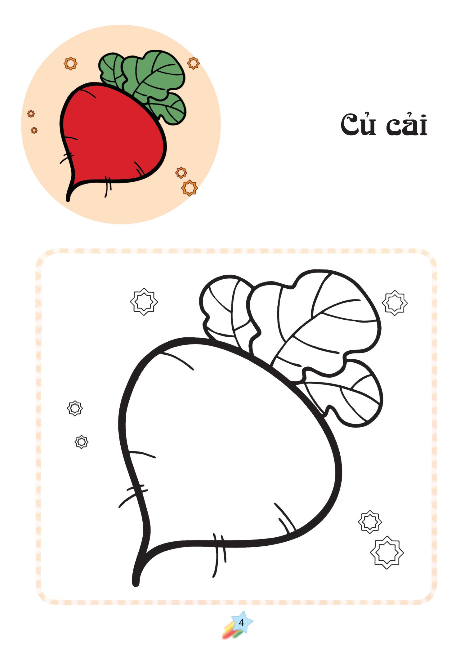 123 nào ta tô màu! rau xanh - Ảnh 3