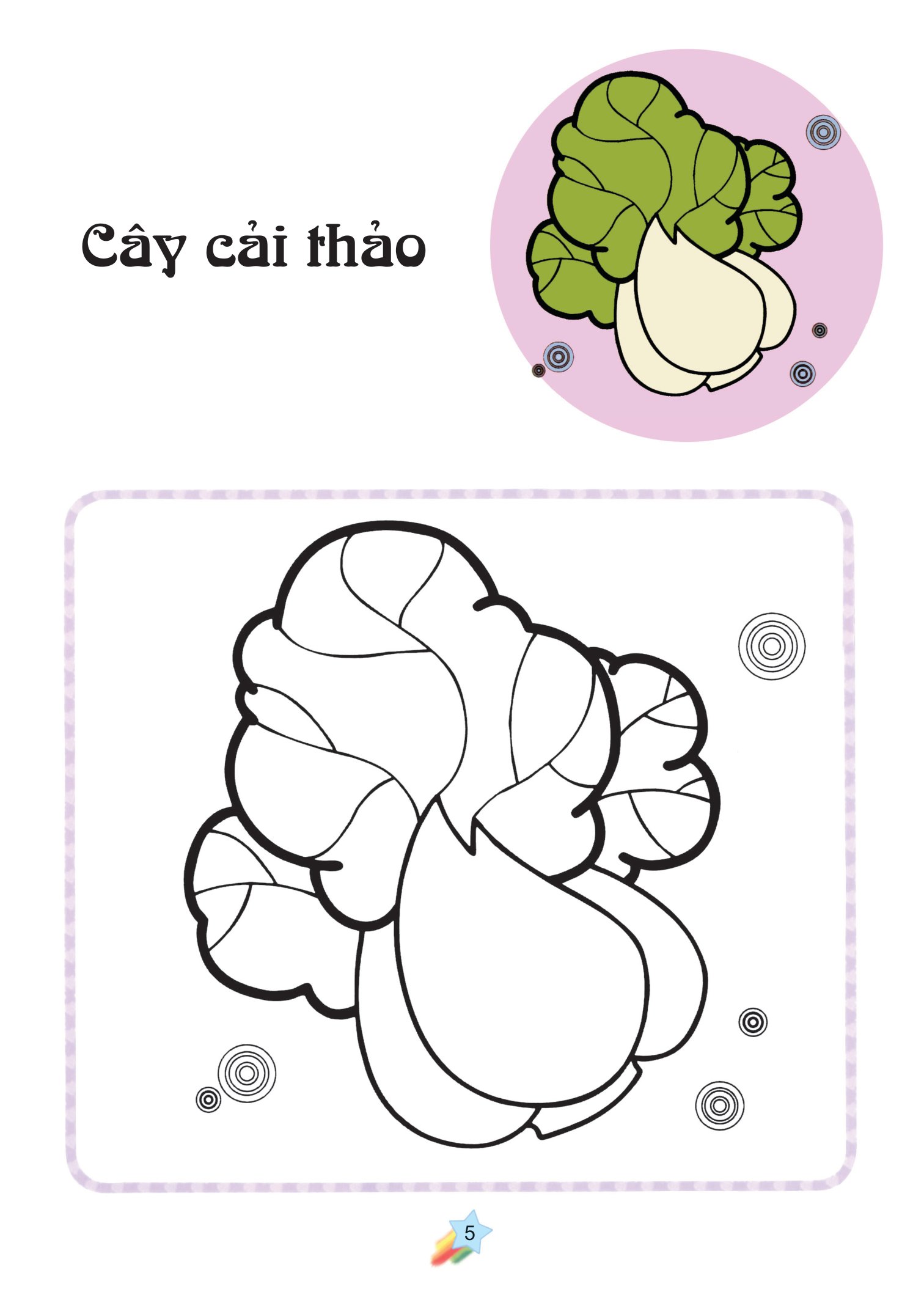 123 nào ta tô màu! rau xanh - Ảnh 4