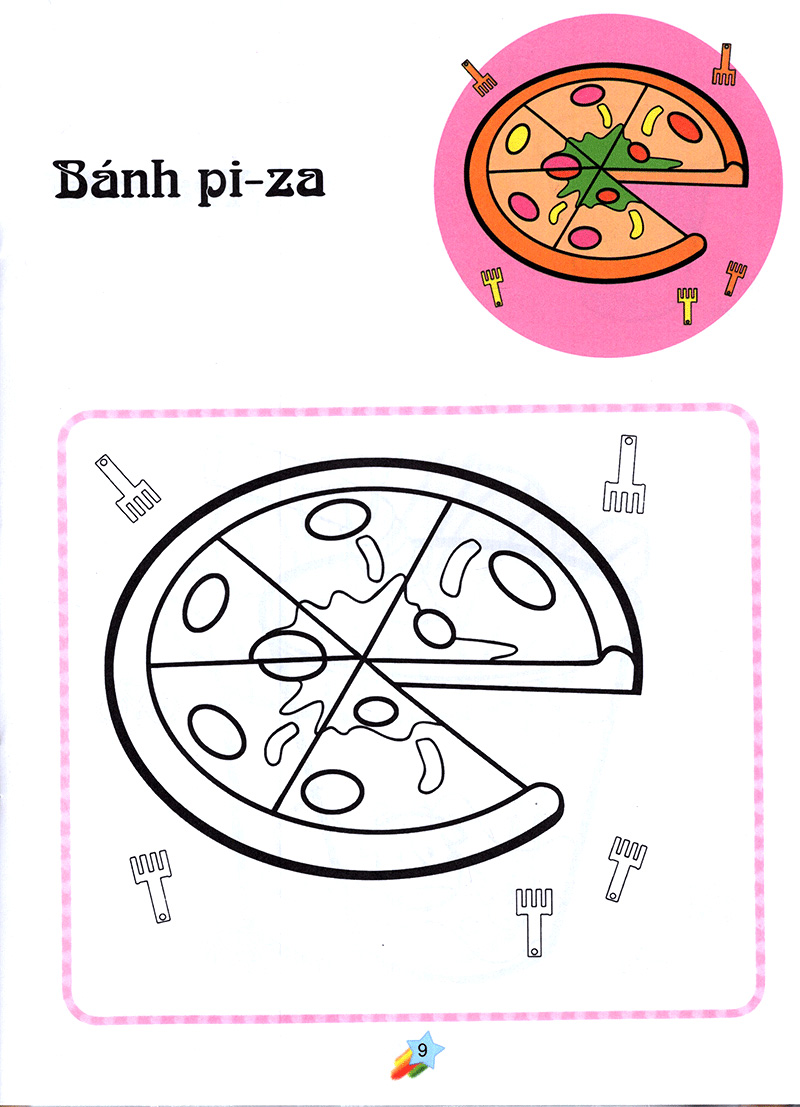 123 nào ta tô màu! thức ăn - Ảnh 10