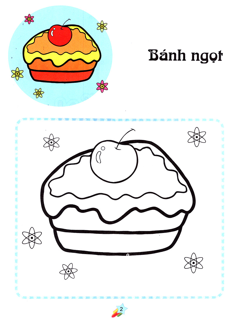 123 nào ta tô màu! thức ăn - Ảnh 3