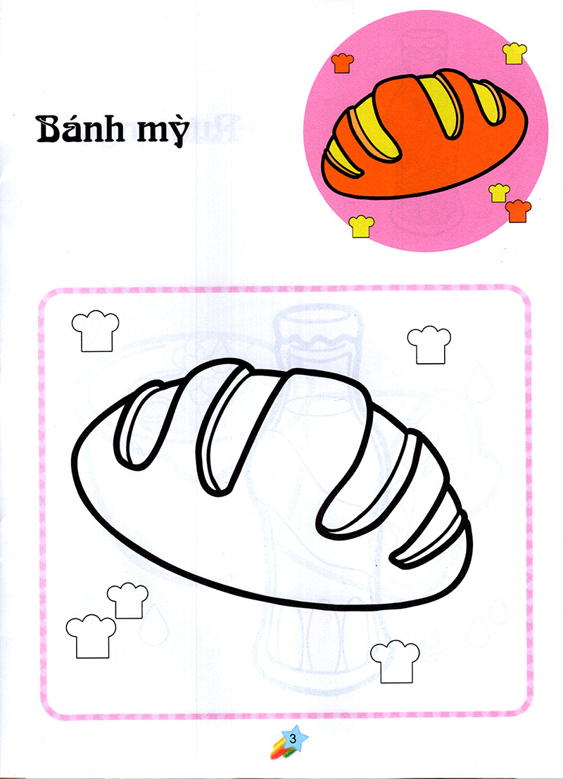 123 nào ta tô màu! thức ăn - Ảnh 4