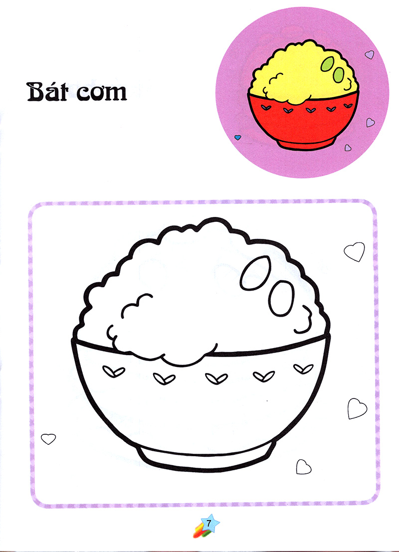 123 nào ta tô màu! thức ăn - Ảnh 8