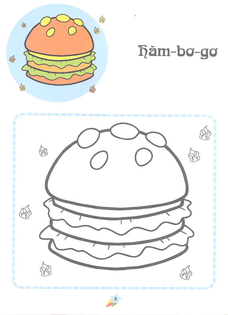 123 nào ta tô màu! thức ăn - Ảnh 9