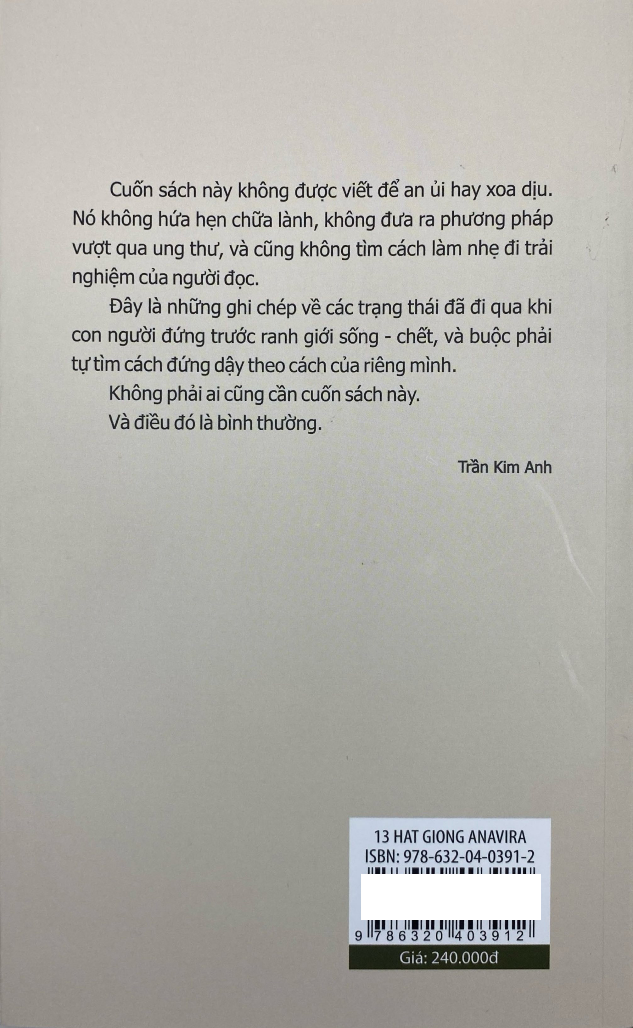 13 Hạt Giống Anavira - Sách Dành Cho Bệnh Nhân Ung Thư Muốn Sống Sót - Phục Hồi - Tái Sinh - Ảnh 6