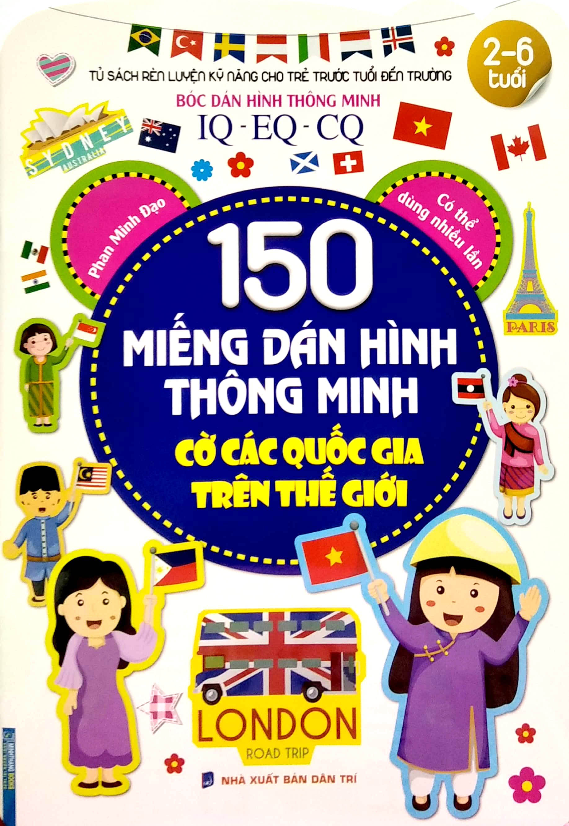 150 miếng dán hình thông minh - cờ các quốc gia trên thế giới (từ 2 - 8 tuổi) (tái bản 2023) - Ảnh 2