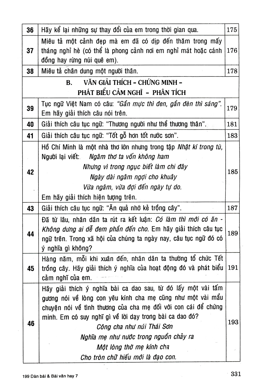 199 dàn bài và bài văn hay 7 - Ảnh 11
