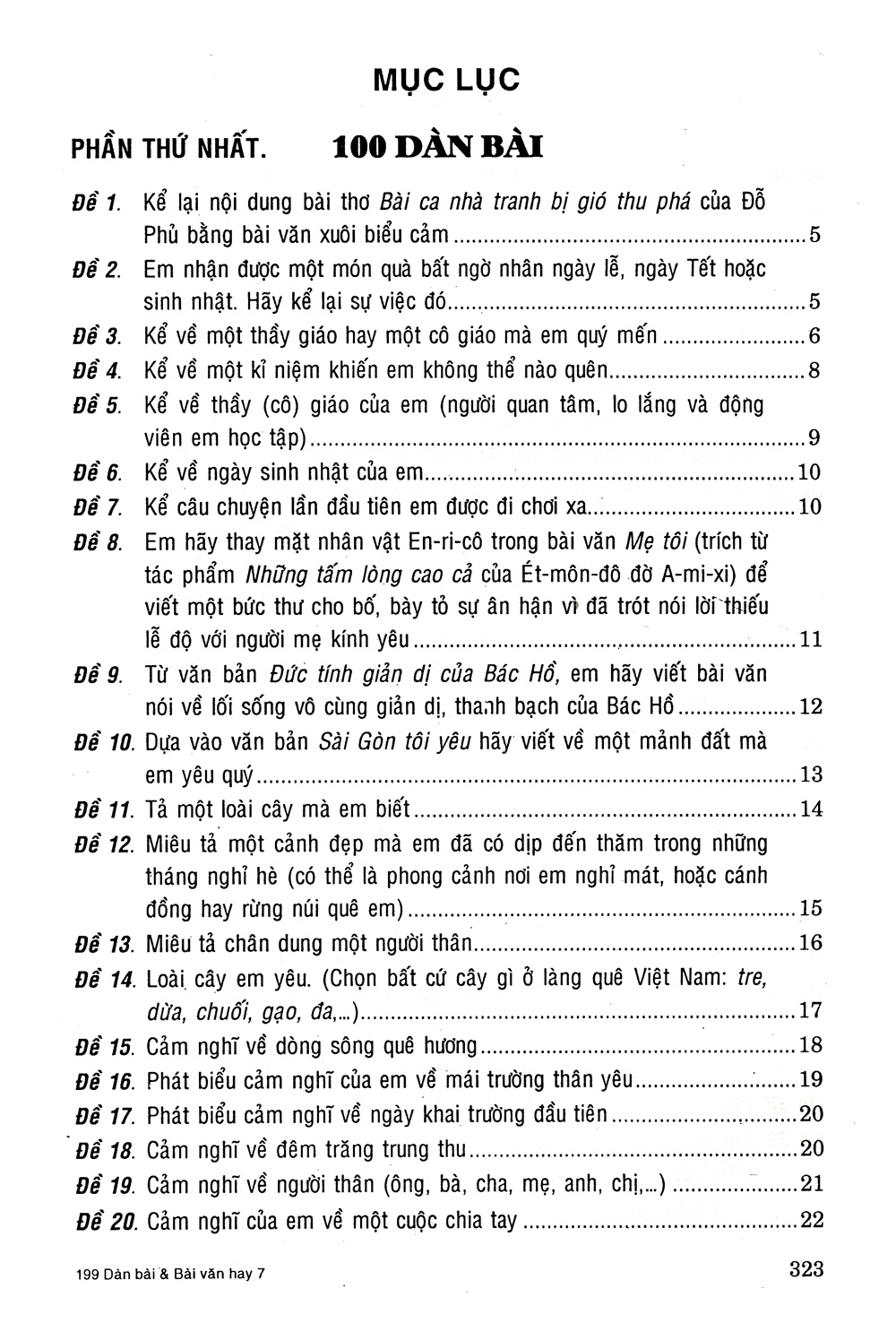 199 dàn bài và bài văn hay 7 - Ảnh 3