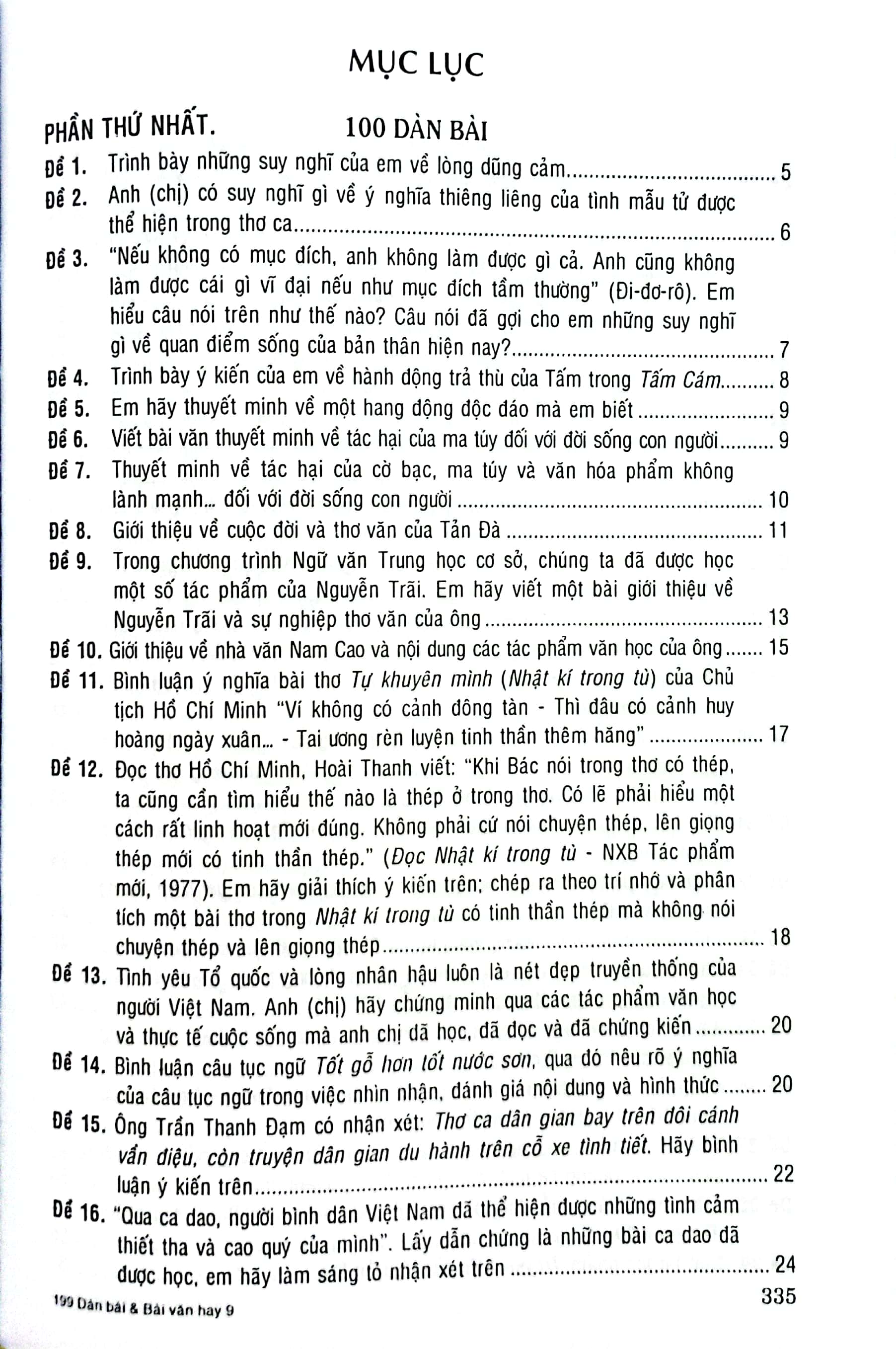 199 dàn bài và bài văn hay 9 - Ảnh 3