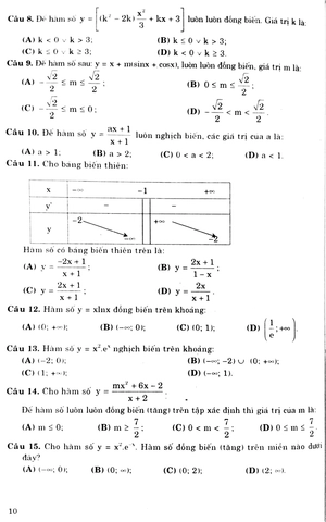 1990 bài tập trắc nghiệm toán lớp 12 - Ảnh 3