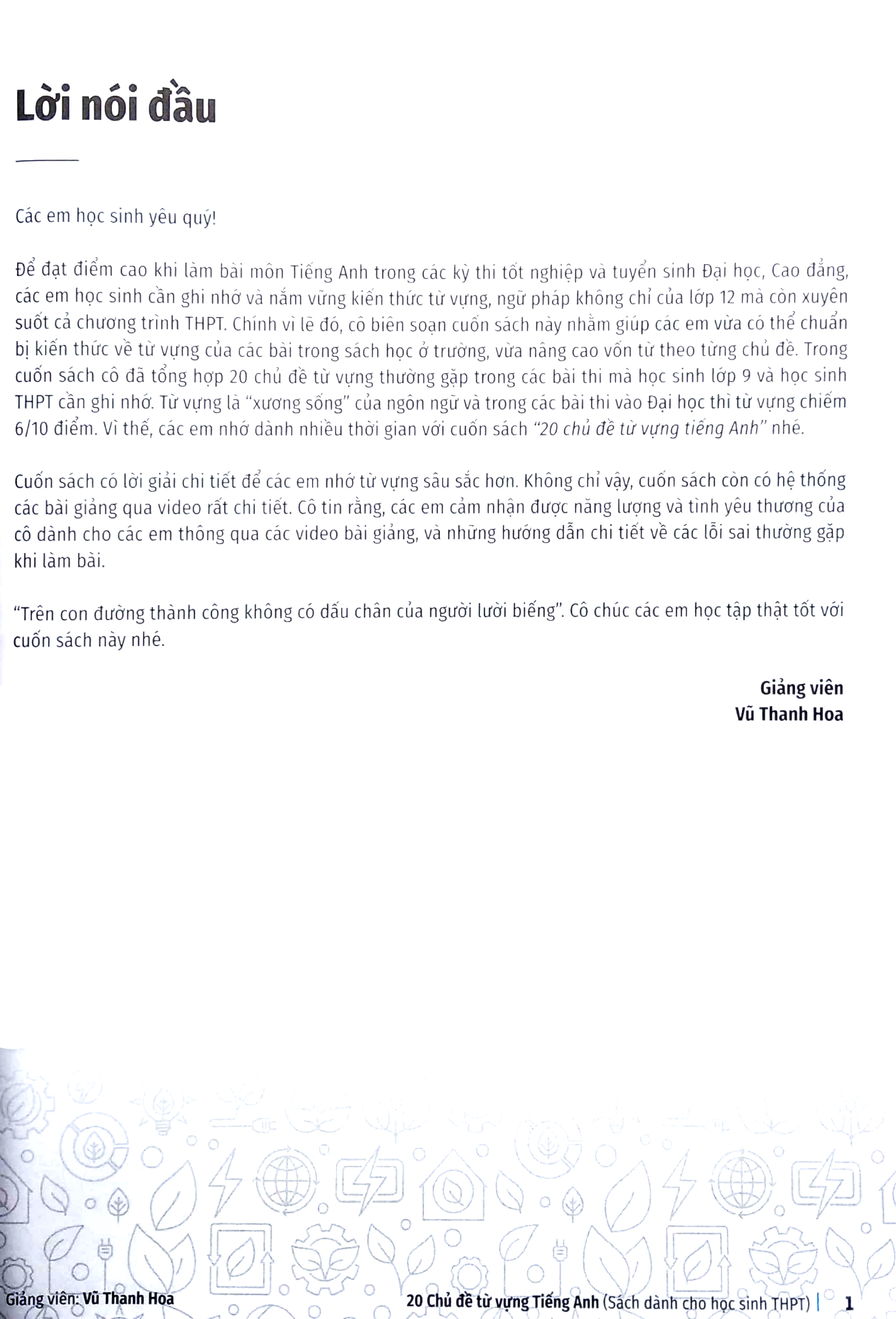 20 chủ đề từ vựng tiếng anh - sách dành cho học sinh thpt - Ảnh 3