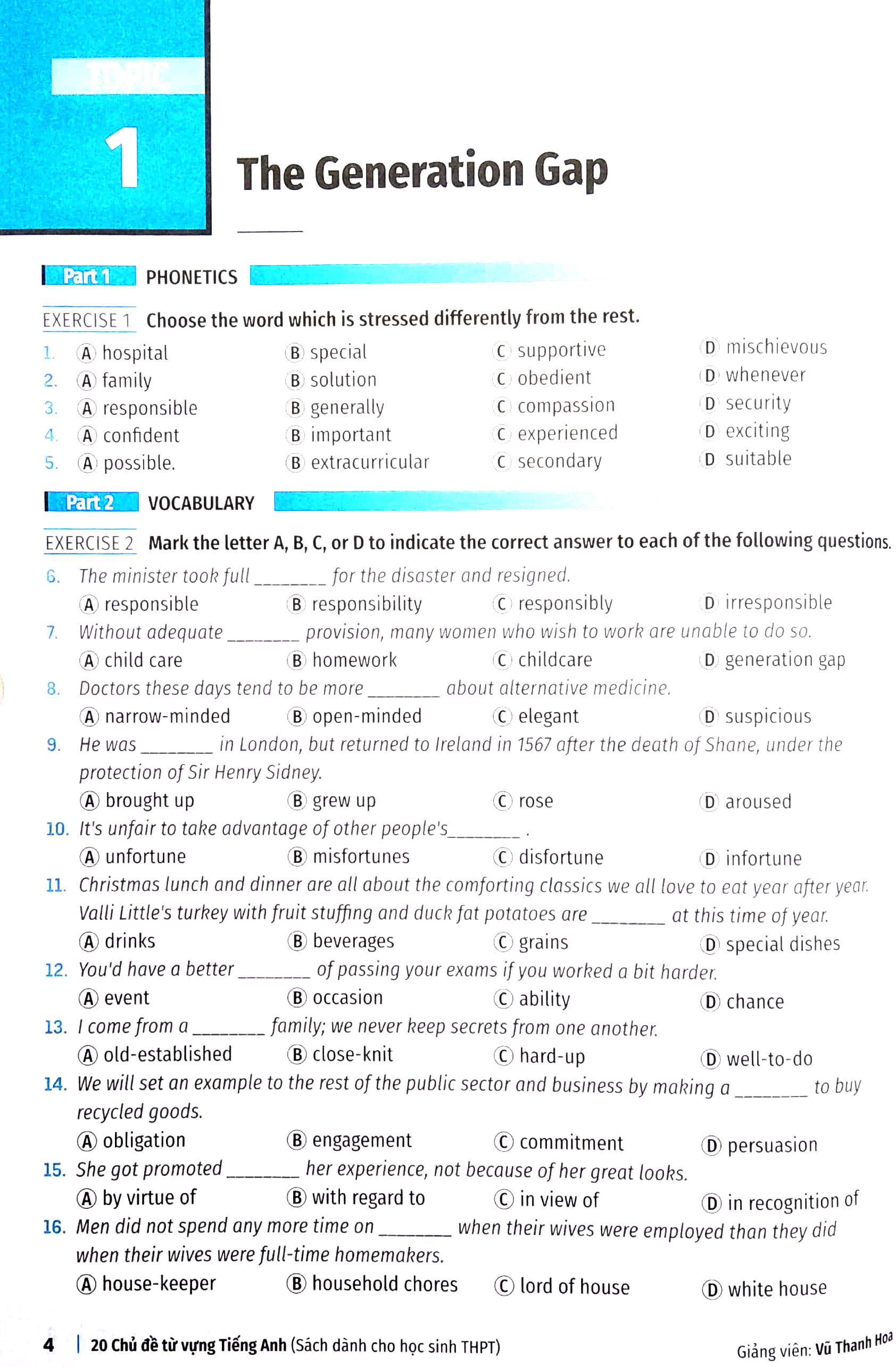 20 chủ đề từ vựng tiếng anh - sách dành cho học sinh thpt - Ảnh 5
