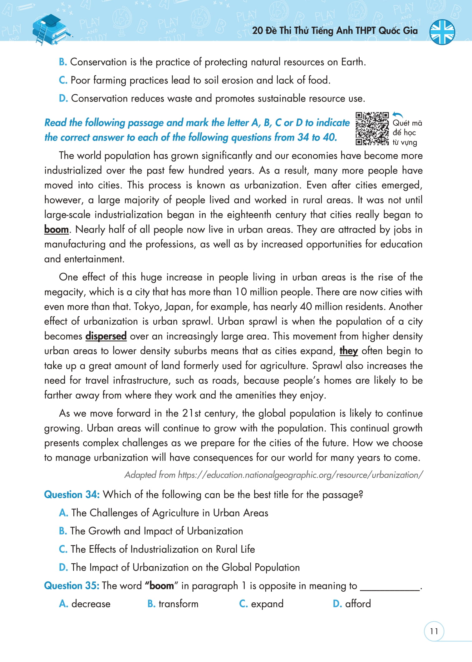 20 Đề Thi Thử Tiếng Anh THPT Quốc Gia (Có Đáp Án) - Ảnh 14