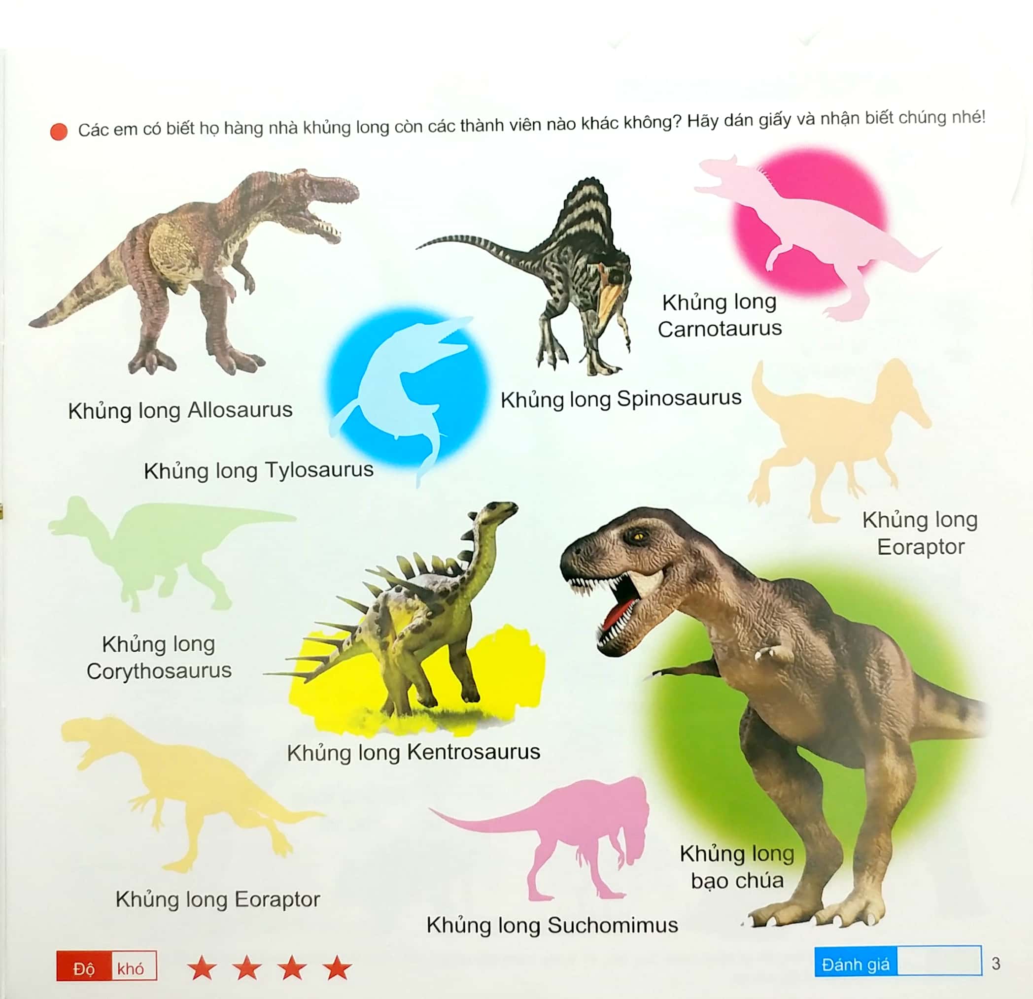 200 miếng bóc dán thông minh - khủng long (tái bản 2018) - Ảnh 5