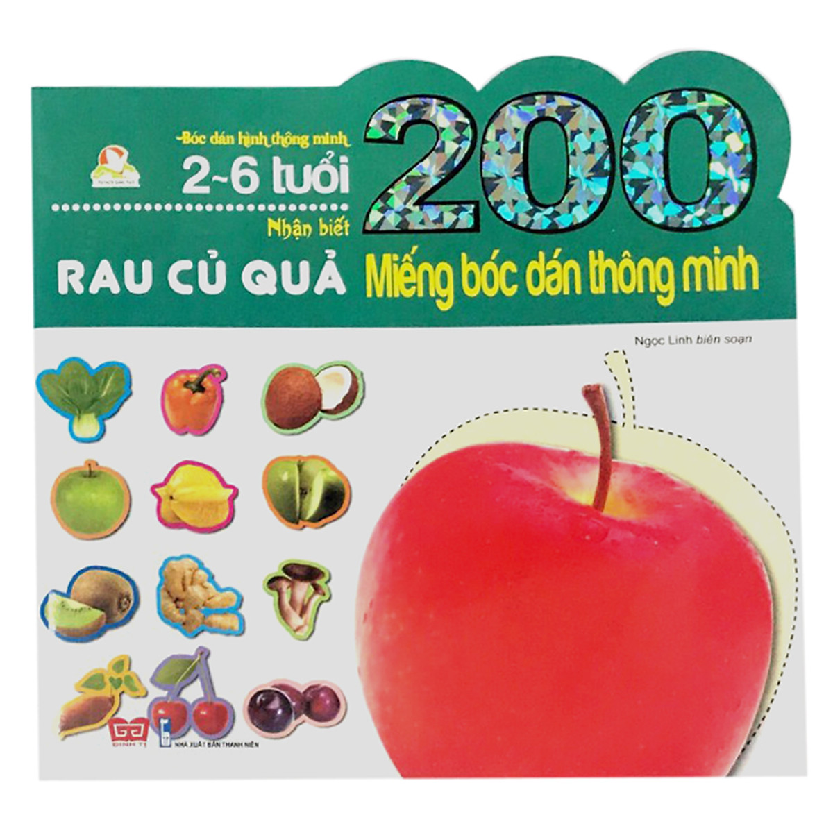 200 miếng bóc dán thông minh - rau củ quả - Ảnh 2