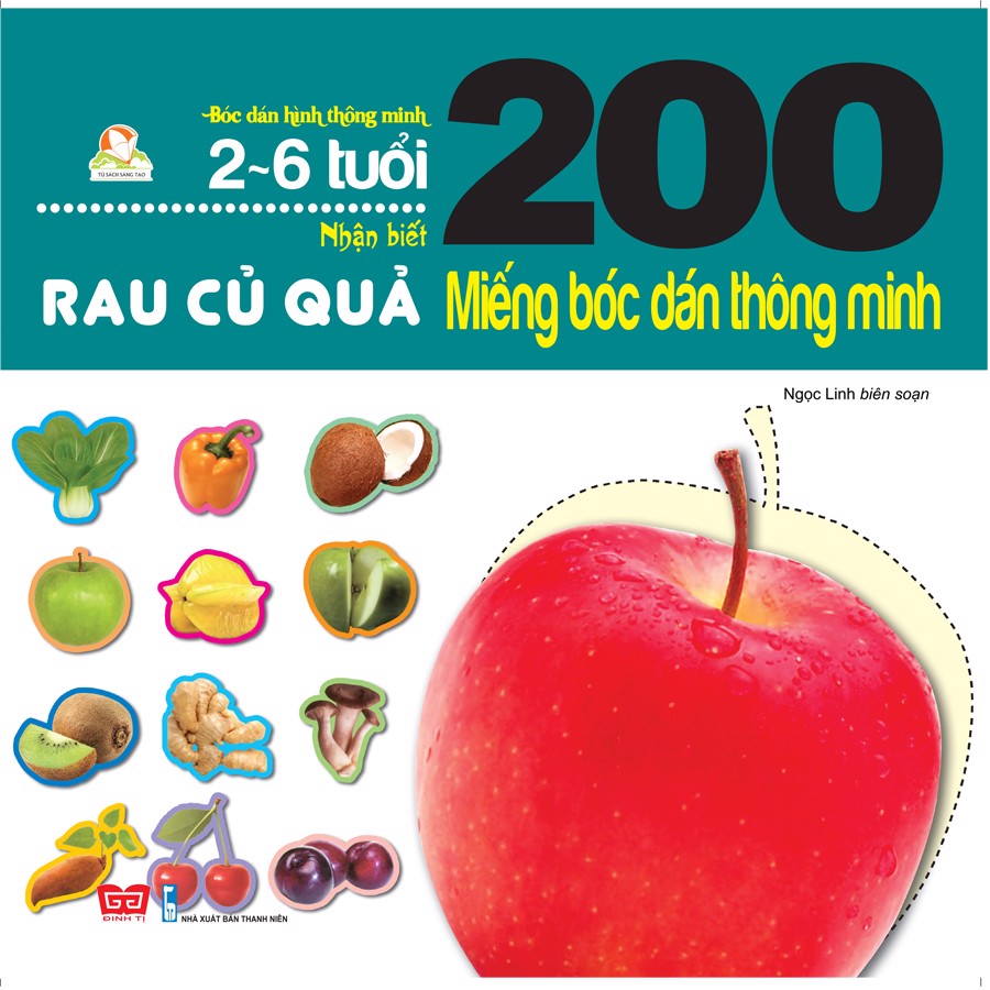200 miếng bóc dán thông minh - rau củ quả - Ảnh 3