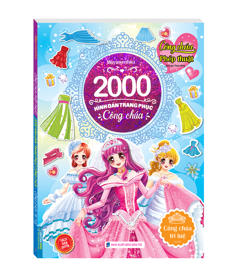 2000 hình dán trang phục công chúa - công chúa trí tuệ (tái bản 2022) - Ảnh 2