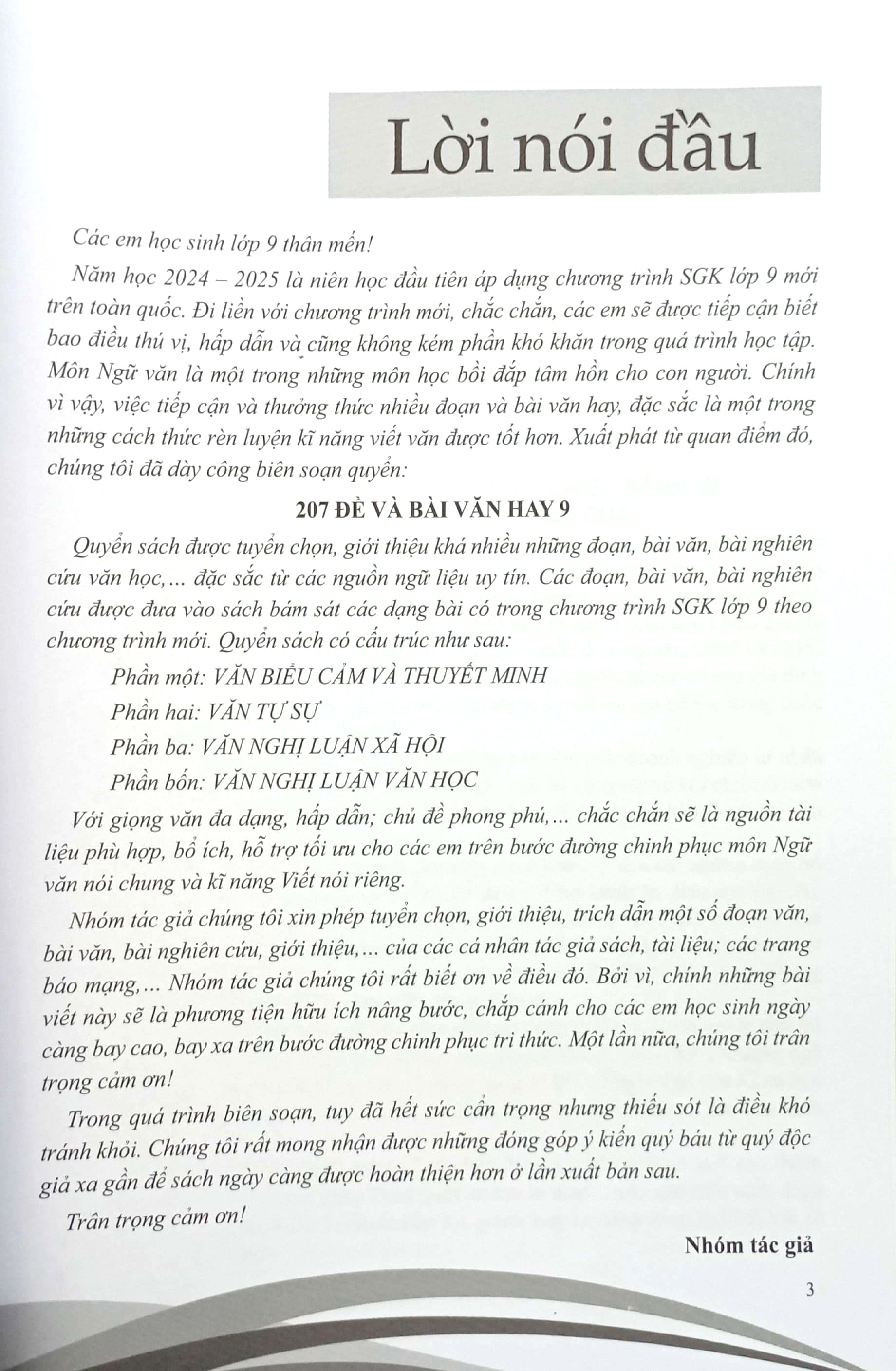 207 đề và bài văn hay 9 - Ảnh 4