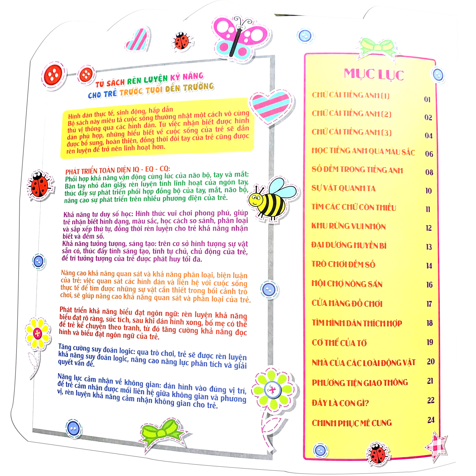 208 miếng dán hình thông minh - iq-eq-cq: bé làm quen với tiếng anh - Ảnh 3