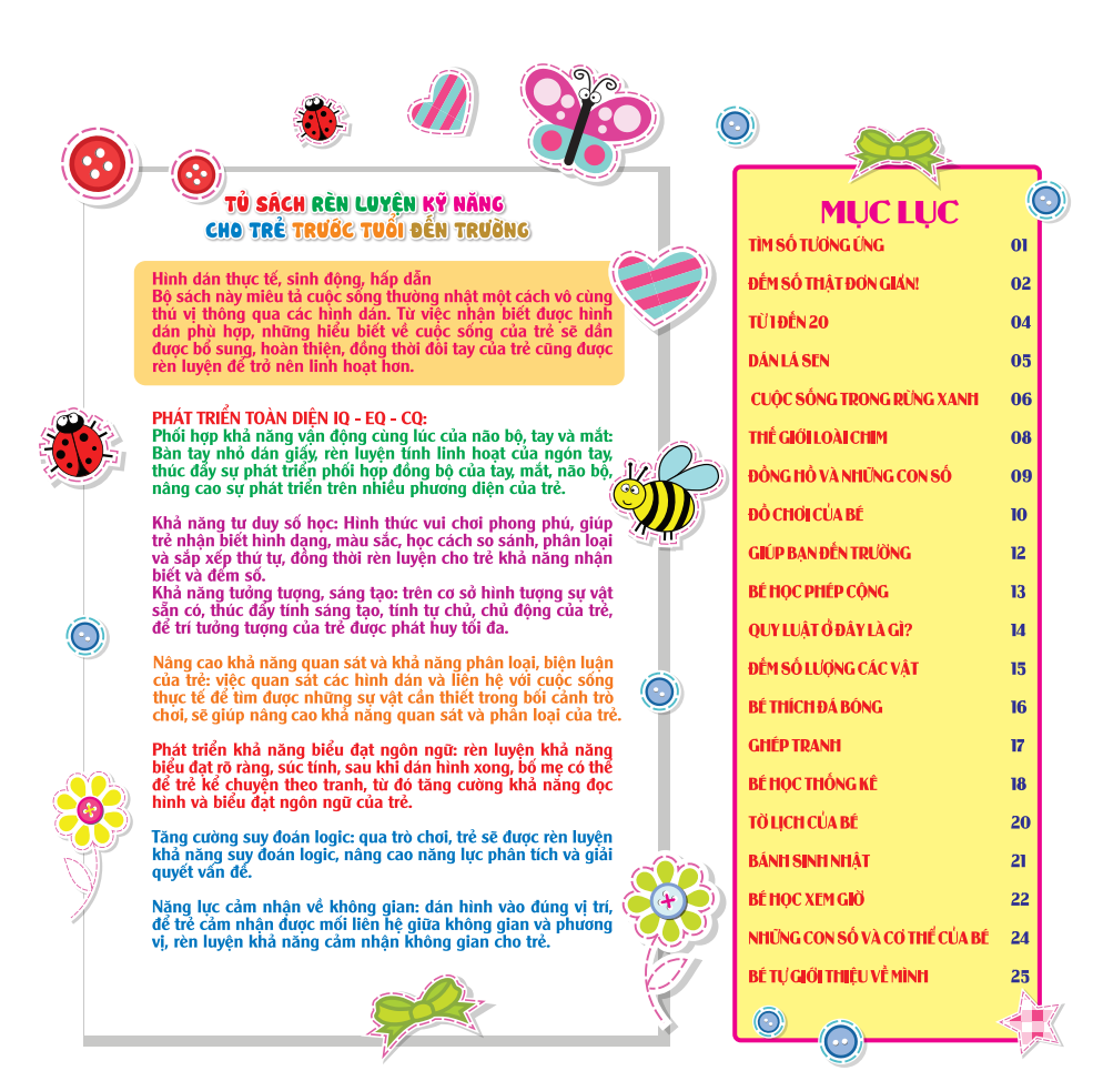 208 miếng dán hình thông minh - iq-eq-cq: chơi cùng các con số - Ảnh 3