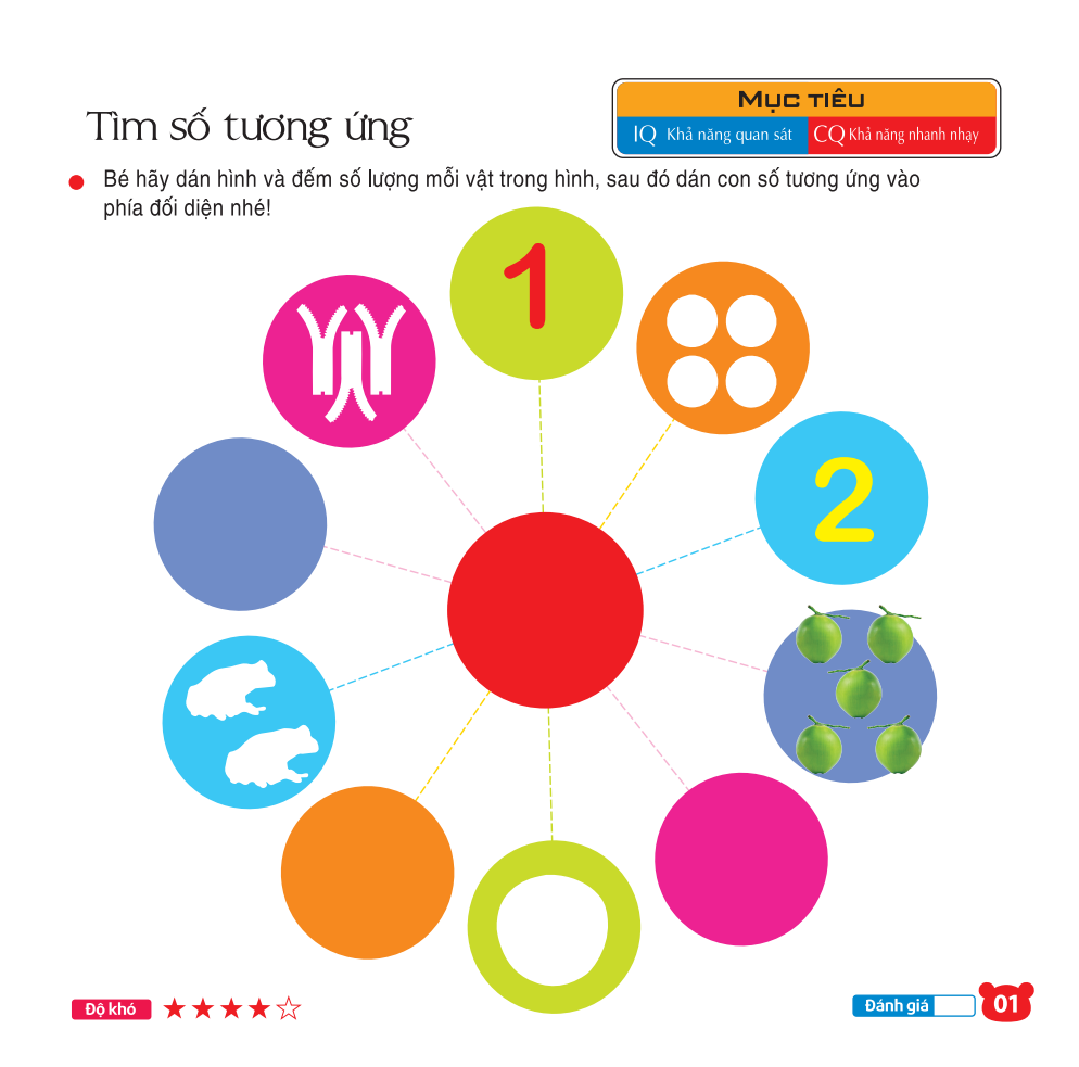 208 miếng dán hình thông minh - iq-eq-cq: chơi cùng các con số - Ảnh 4