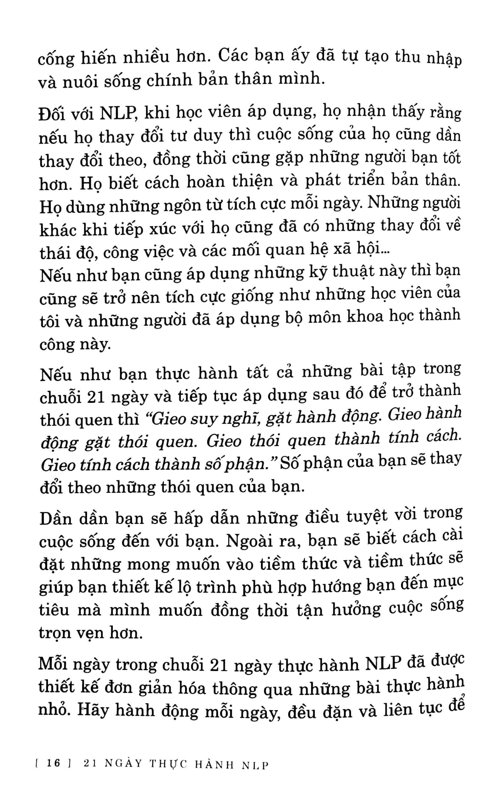 21 ngày thực hành nlp - thay đổi thói quen, xây dựng nền tảng để thành công(tái bản 2020) - Ảnh 7