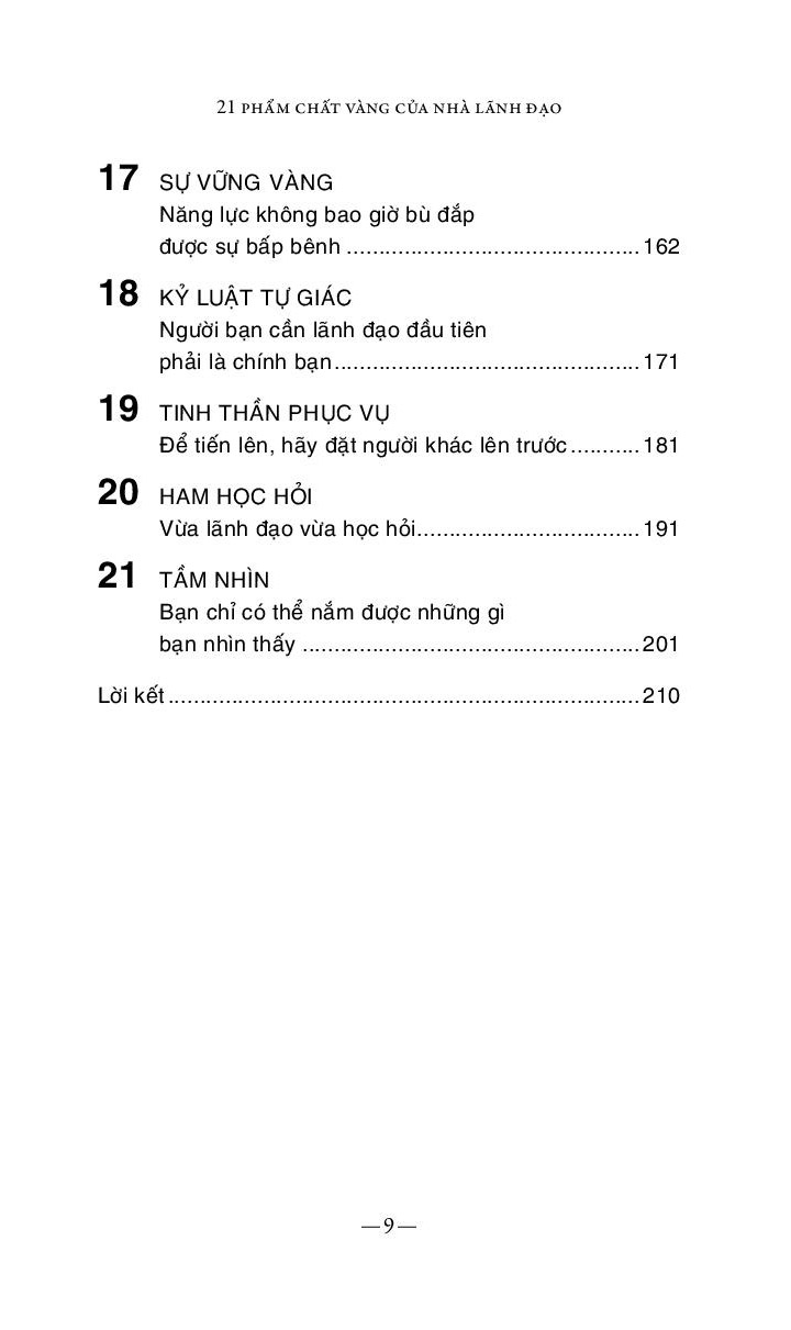 21 phẩm chất vàng của nhà lãnh đạo (tái bản) - Ảnh 8