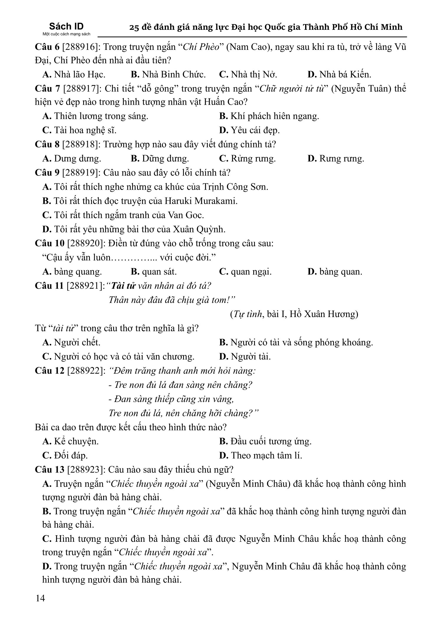 25 Đề Đánh Giá Năng Lực Đại Học Quốc Gia Tp. Hồ Chí Minh - Ảnh 14