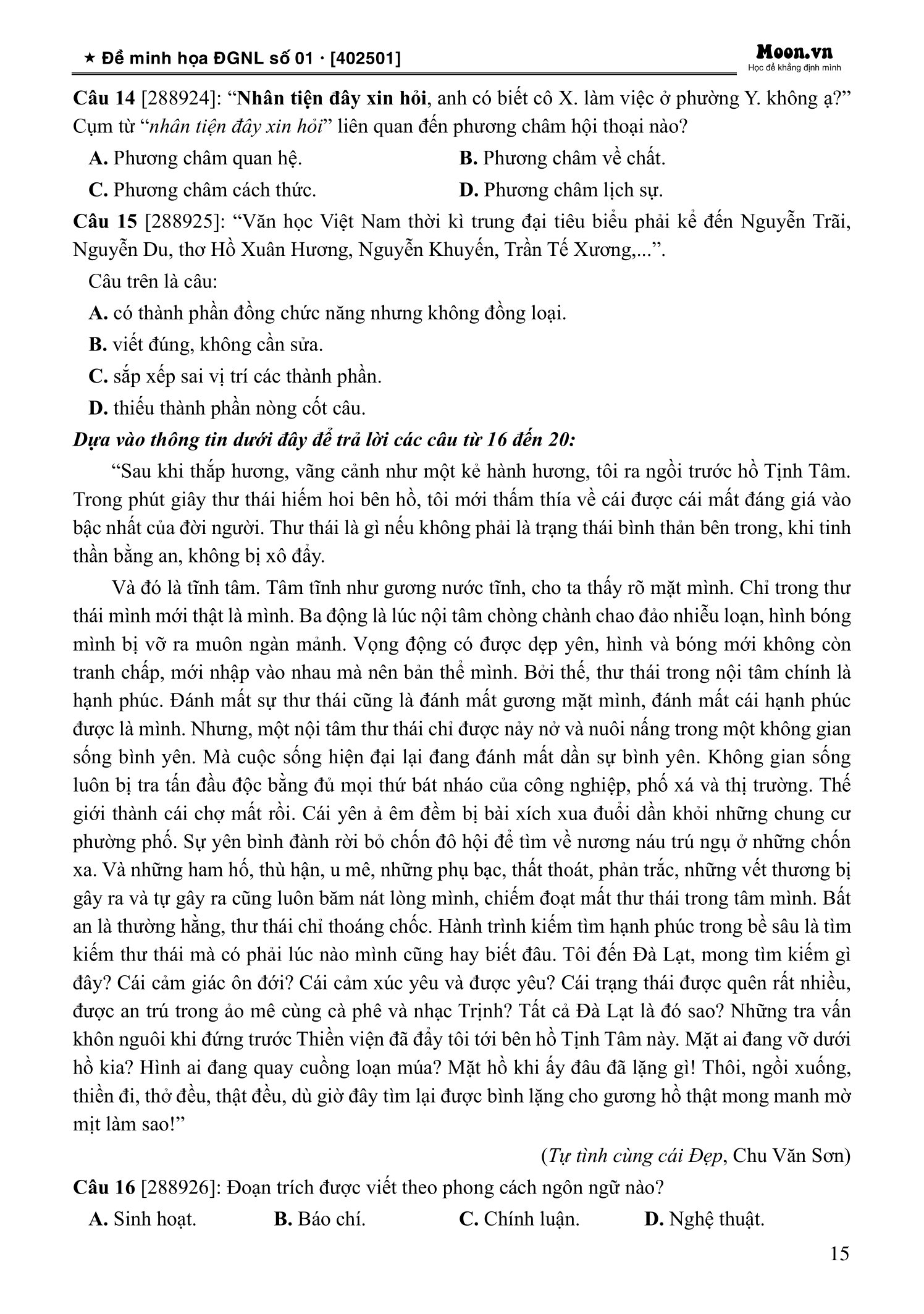 25 Đề Đánh Giá Năng Lực Đại Học Quốc Gia Tp. Hồ Chí Minh - Ảnh 15