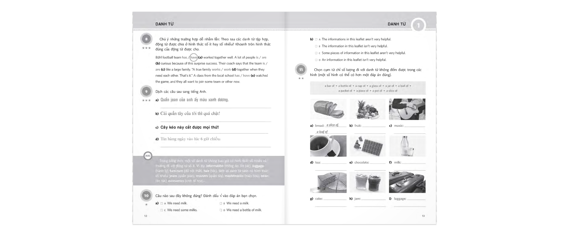 250 bài tập ngữ pháp tiếng anh - trình độ sơ và trung cấp - Ảnh 7