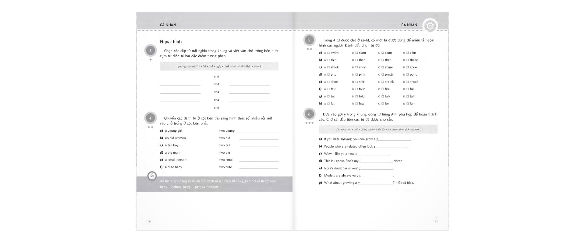 250 bài tập từ vựng tiếng anh - trình độ sơ cấp và trung cấp - Ảnh 6