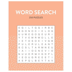 250 puzzles - word search - pastel orange