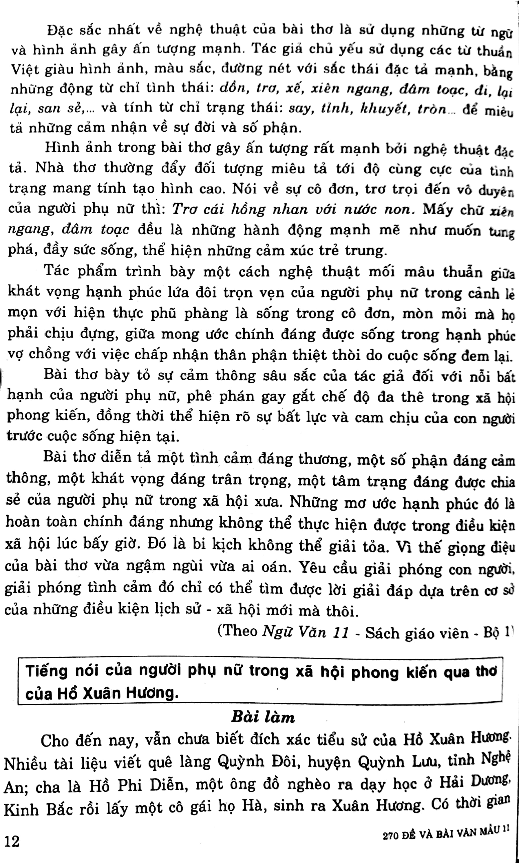 270 đề & bài văn mẫu lớp 11 - Ảnh 10