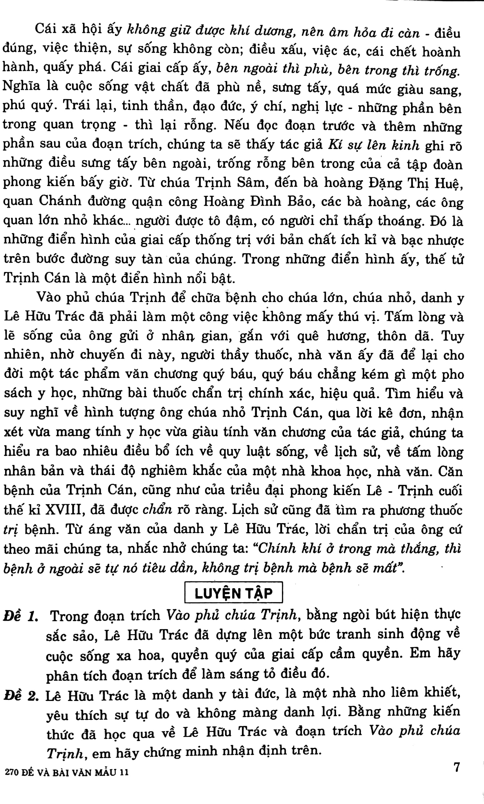 270 đề & bài văn mẫu lớp 11 - Ảnh 5