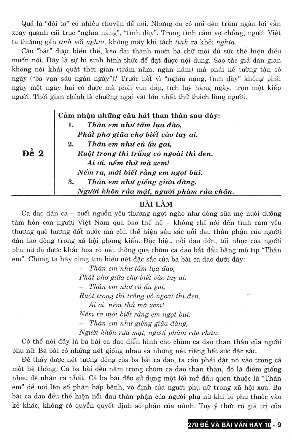 270 Đề Và Bài Văn Hay 10 - Ảnh 12