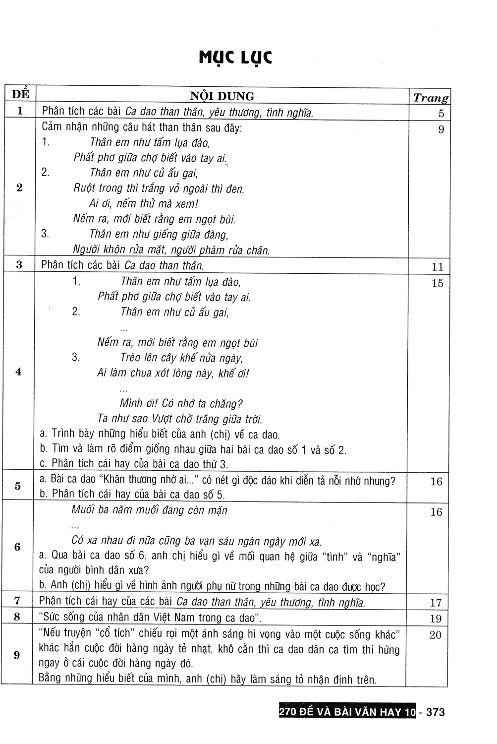 270 Đề Và Bài Văn Hay 10 - Ảnh 2