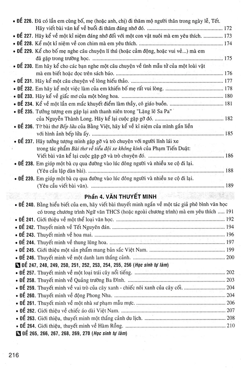 270 đề và bài văn hay 8 (dùng chung cho các bộ sgk hiện hành) - Ảnh 8