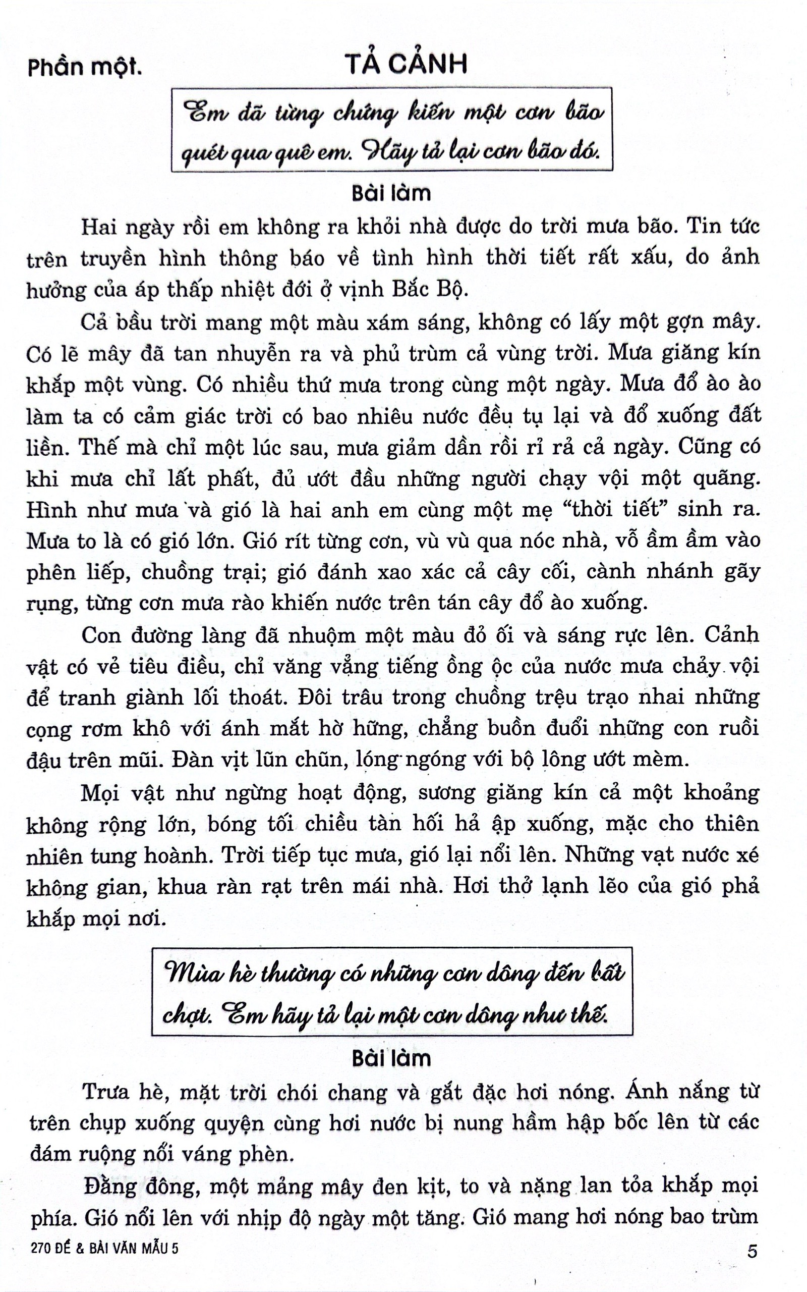 270 đề và bài văn mẫu 5 (theo chương trình gdpt mới) - Ảnh 12