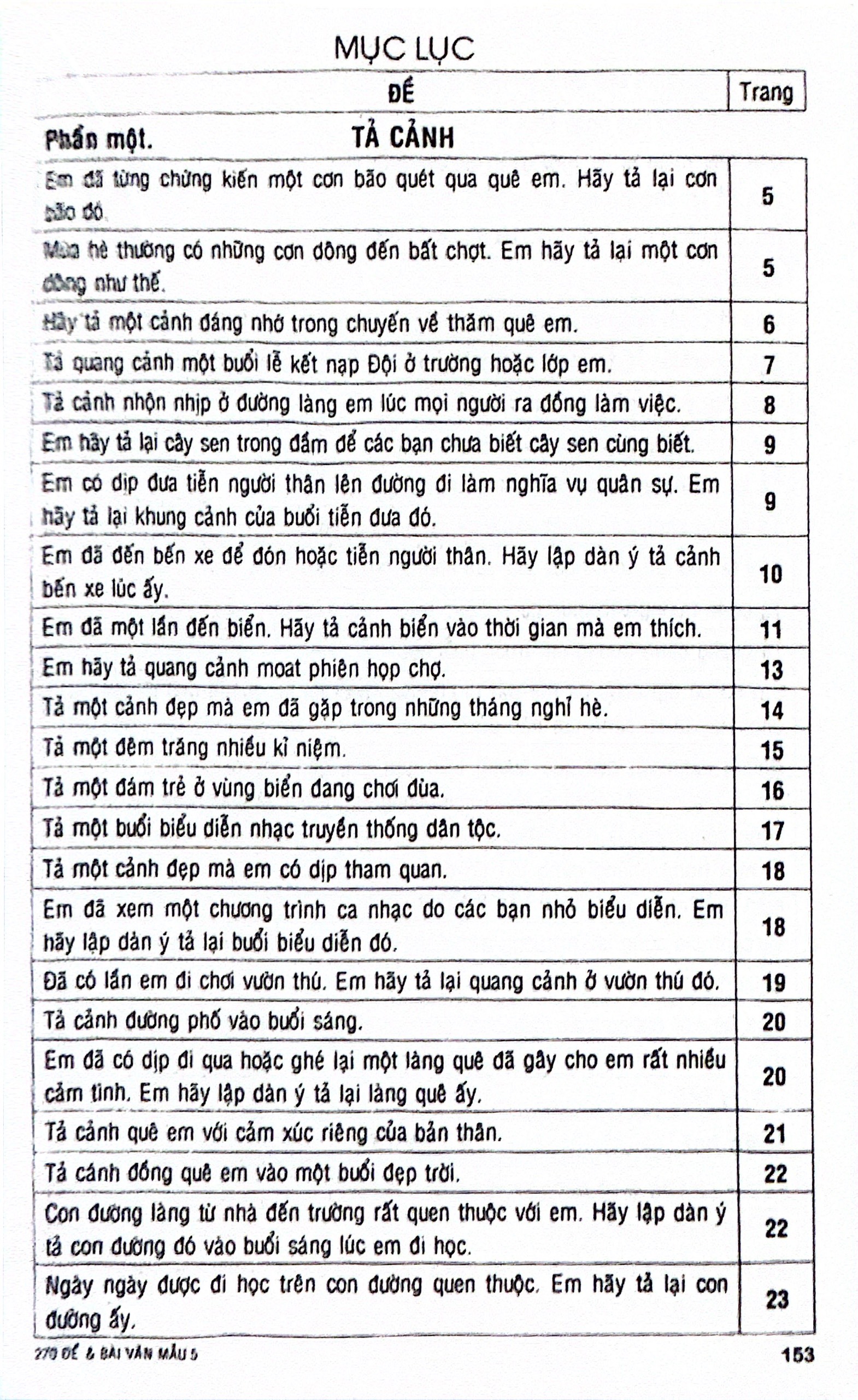 270 đề và bài văn mẫu 5 (theo chương trình gdpt mới) - Ảnh 4