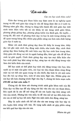 270 đề và bài văn mẫu 7 - Ảnh 3