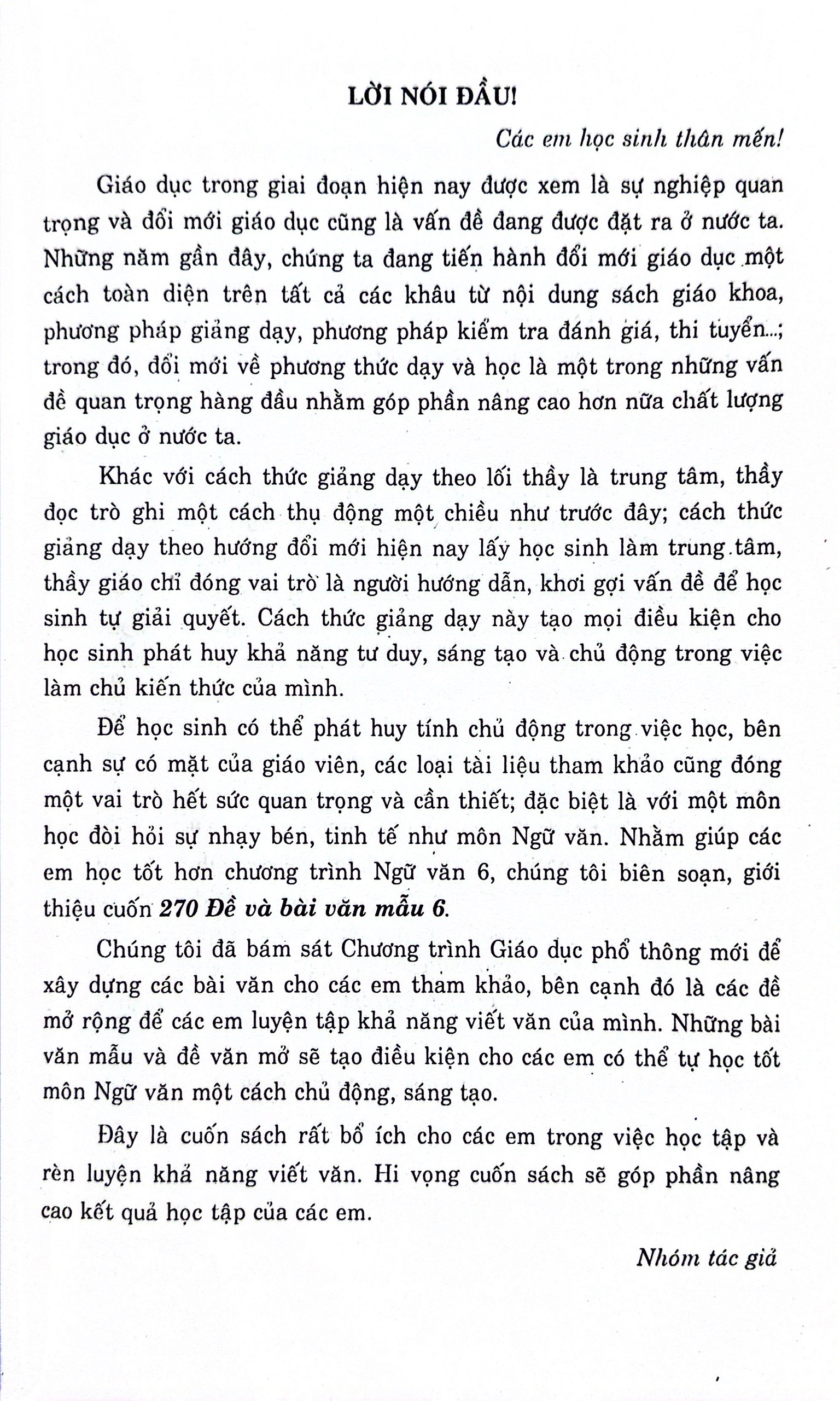 270 đề và bài văn mẫu lớp 6 (theo chương trình gdpt mới) - Ảnh 3