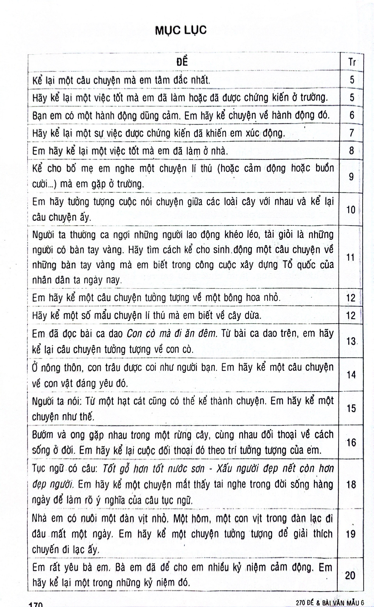 270 đề và bài văn mẫu lớp 6 (theo chương trình gdpt mới) - Ảnh 4