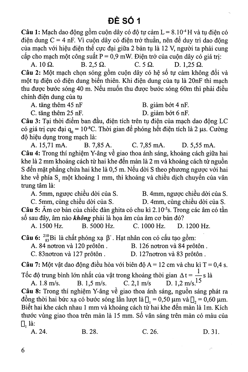 30 bộ đề trắc nghiệm luyện thi thpt quốc gia 2019 - khoa học tự nhiên (vật lí - hóa học - sinh học) - Ảnh 5