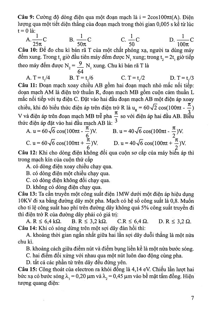 30 bộ đề trắc nghiệm luyện thi thpt quốc gia 2019 - khoa học tự nhiên (vật lí - hóa học - sinh học) - Ảnh 6