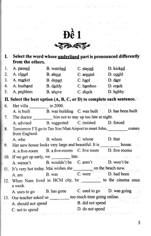 30 bộ đề trắc nghiệm luyện thi vào lớp 10 - môn tiếng anh - Ảnh 6