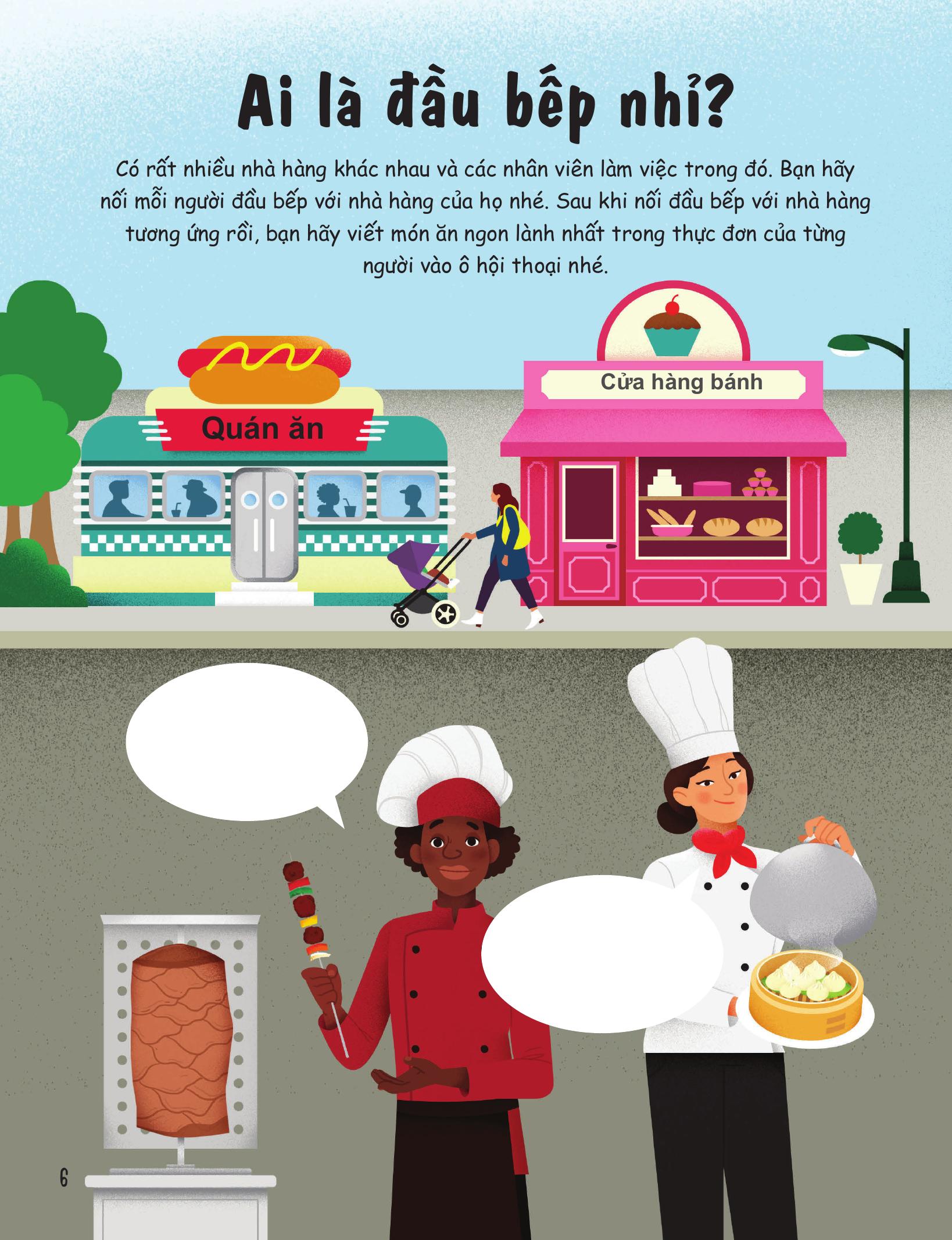 30++ hoạt động viết, vẽ, tô màu, giải đố... theo chủ đề - trò chơi cho trẻ - ở nhà hàng - Ảnh 8