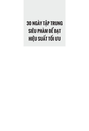 30 ngày tập trung siêu phàm để đạt hiệu suất tối ưu - Ảnh 3