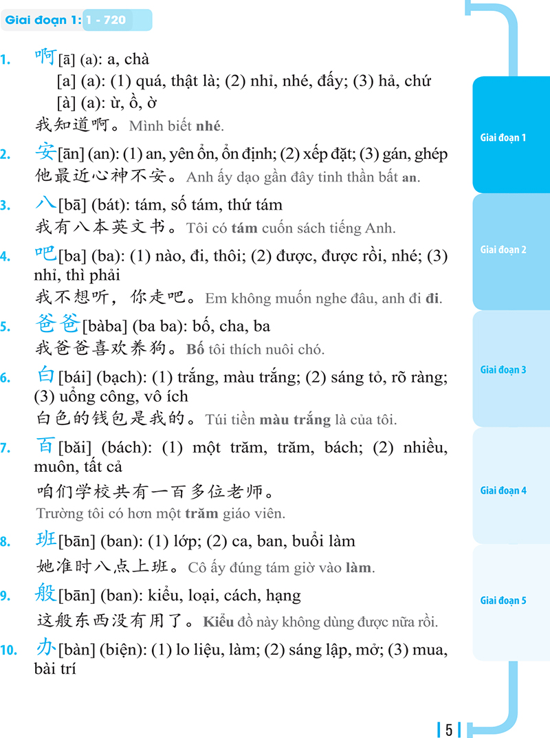 3000 từ vựng tiếng trung thông dụng - Ảnh 5