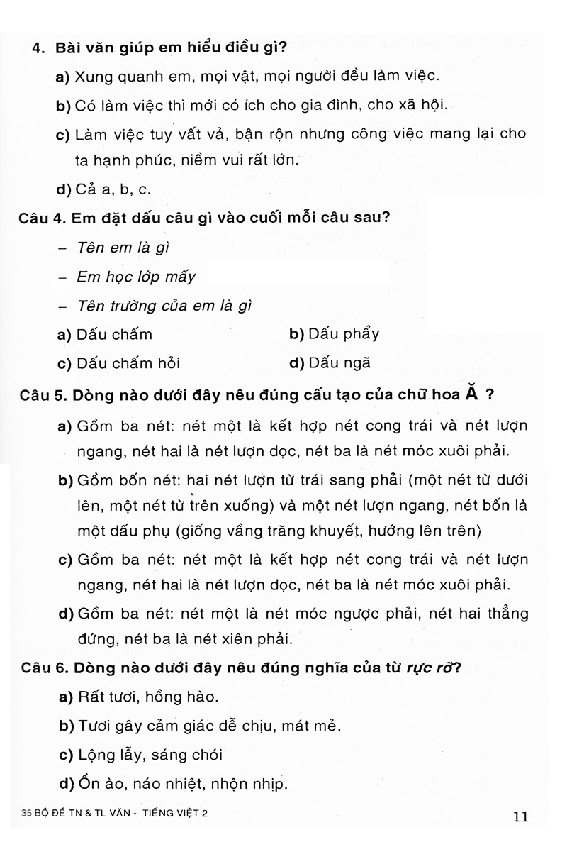 35 bộ đề văn - tiếng việt 2 (trắc nghiệm&tự luận) - Ảnh 11