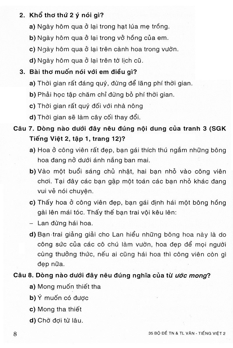 35 bộ đề văn - tiếng việt 2 (trắc nghiệm&tự luận) - Ảnh 8
